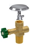 Burner top head for camping valve